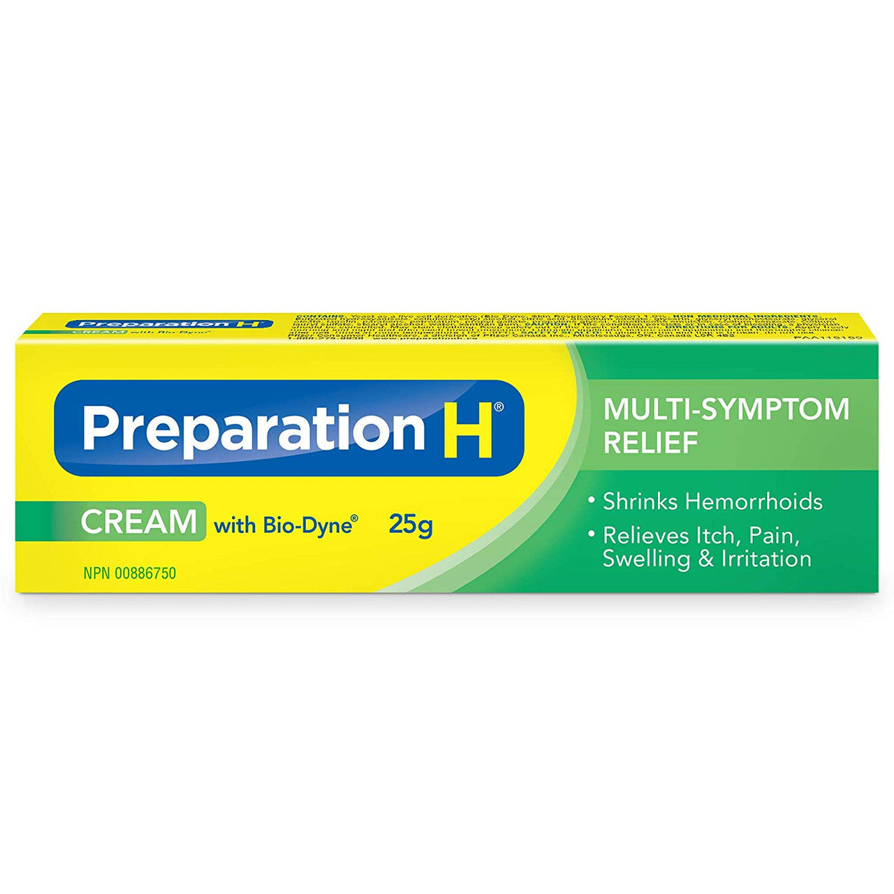 Preparation H Cream(25g) with Bio-Dyne, Hemorrhoid Multi-Symptom Pain Relief {Imported from Canada}