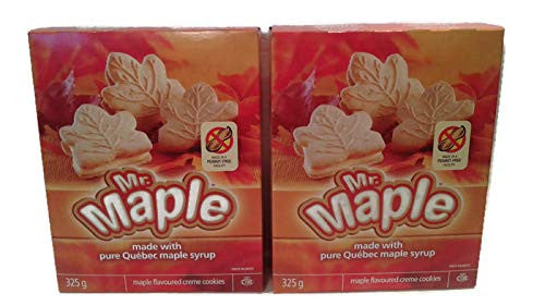 MR Maple Creme Cookies, Made with Quebec Pure Maple Syrup - 2 Pack (325g/box) {Imported from Canada}