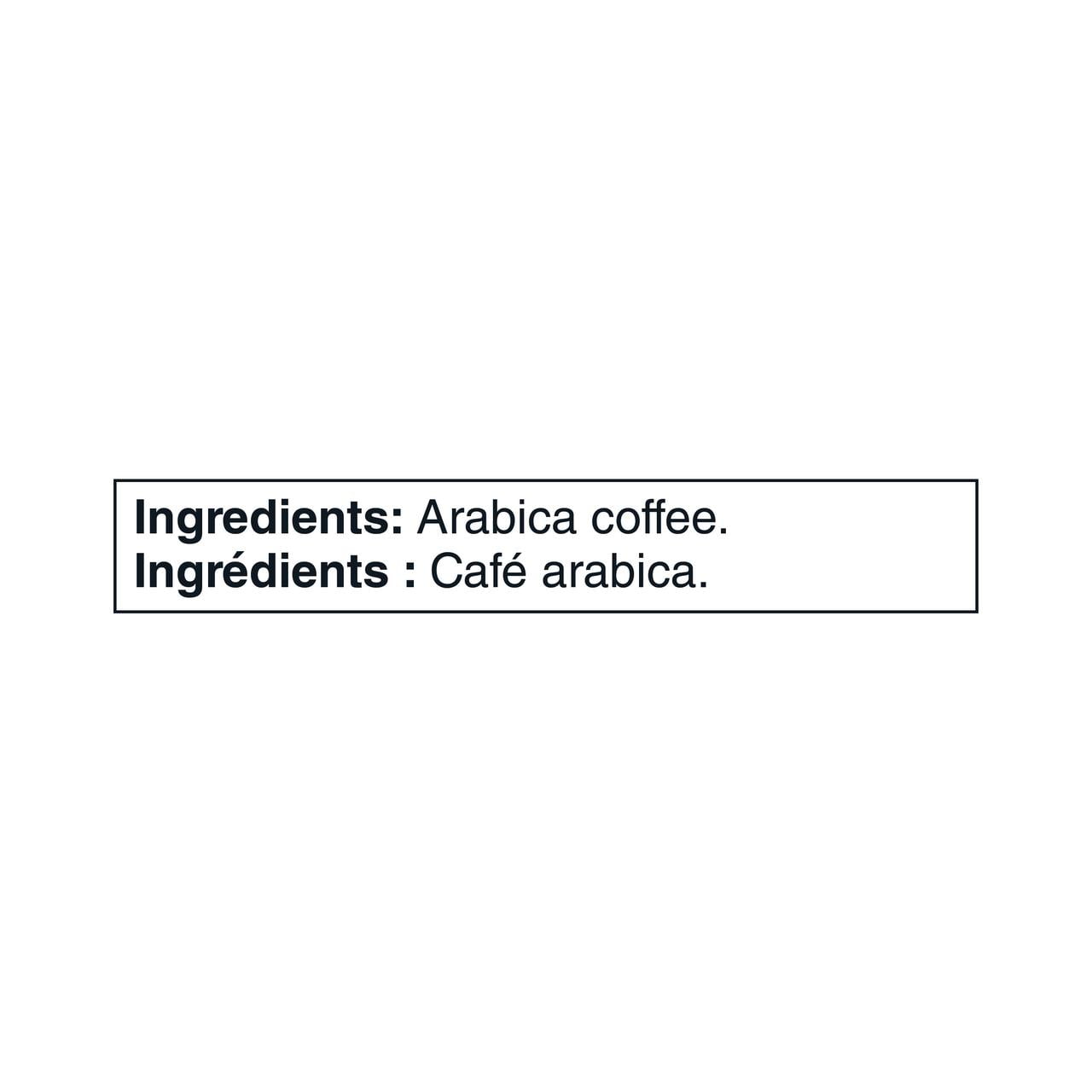 Ingredients of Our Finest 100% Colombian Medium Roast Ground Coffee - 907g on a white background