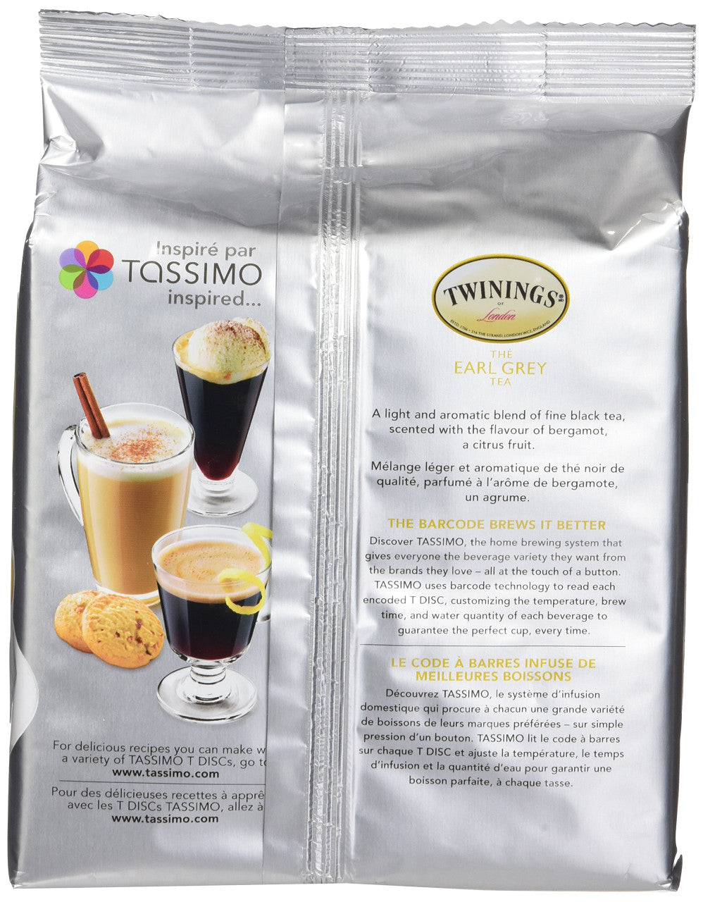 Twinings Earl Grey Tea, T-Discs for Tassimo Brewing Machines, 16 Count (Pack of 5) {Imported from Canada}
