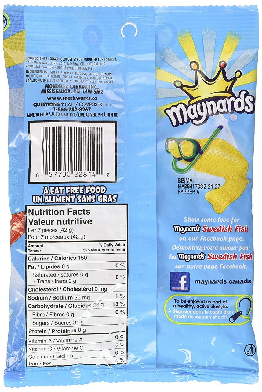 Maynards Swedish Fish Gummy Candy, 185g/6.5oz., 12pk, {Imported from Canada}