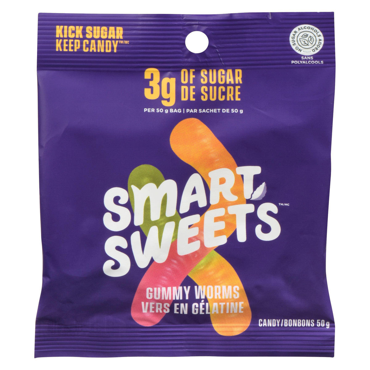 Smart Sweets Gummy Worms, 50g/1.75 oz. Bag {Imported from Canada}