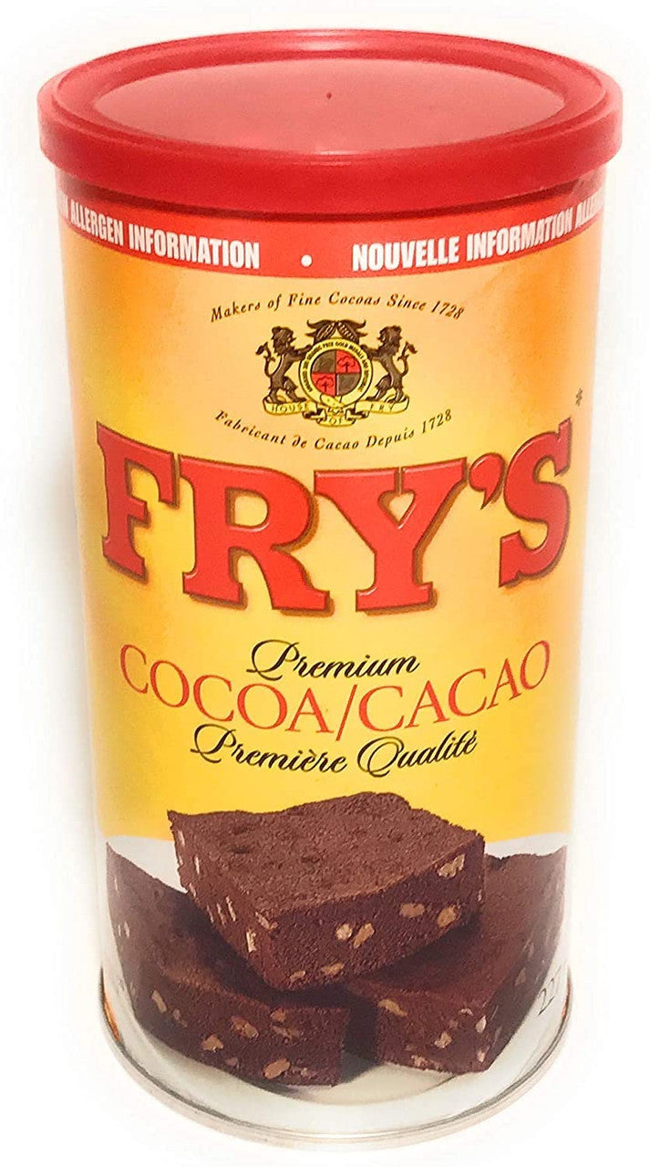 Fry's Premium Baking Cocoa Powder Unsweetened, 227g/8oz., (2 Pack) {Imported from Canada}