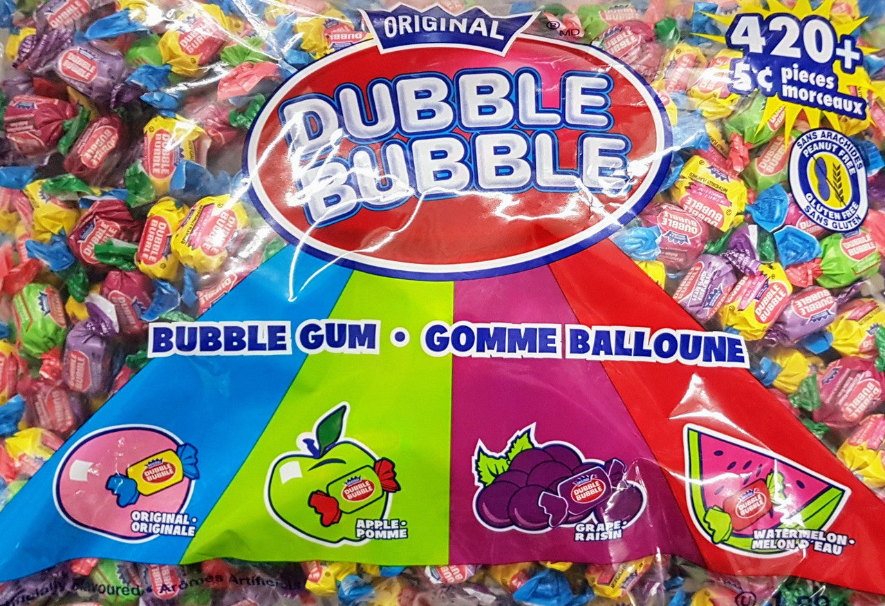 Dubble Bubble Twist Wrapped Gum 4 Flavors 420 Plus Pieces - {Canadian}