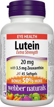 Webber Naturals Extra Strength Lutein with Zeaxanthin Softgel {Canadian}