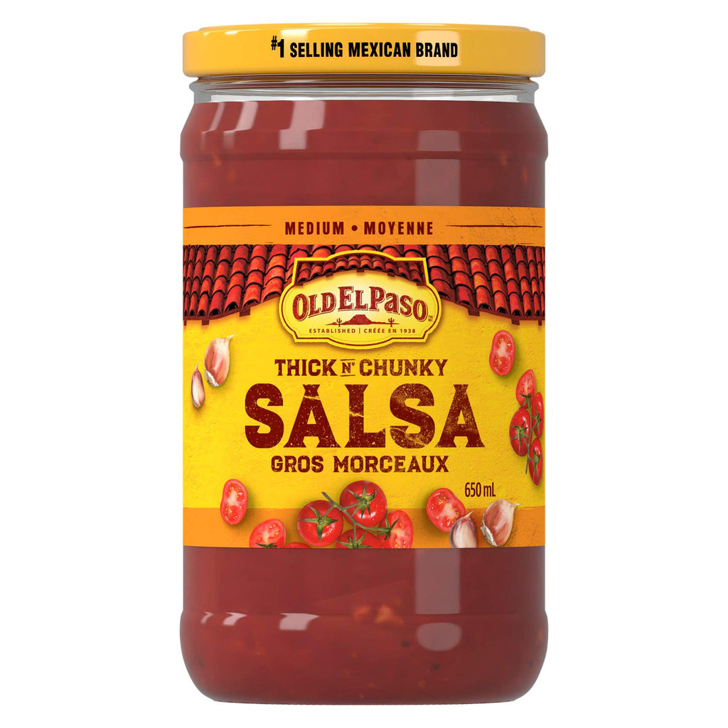 Old El Paso Thick 'n Chunky Medium Salsa, 650ml/22 oz., {Imported from Canada}