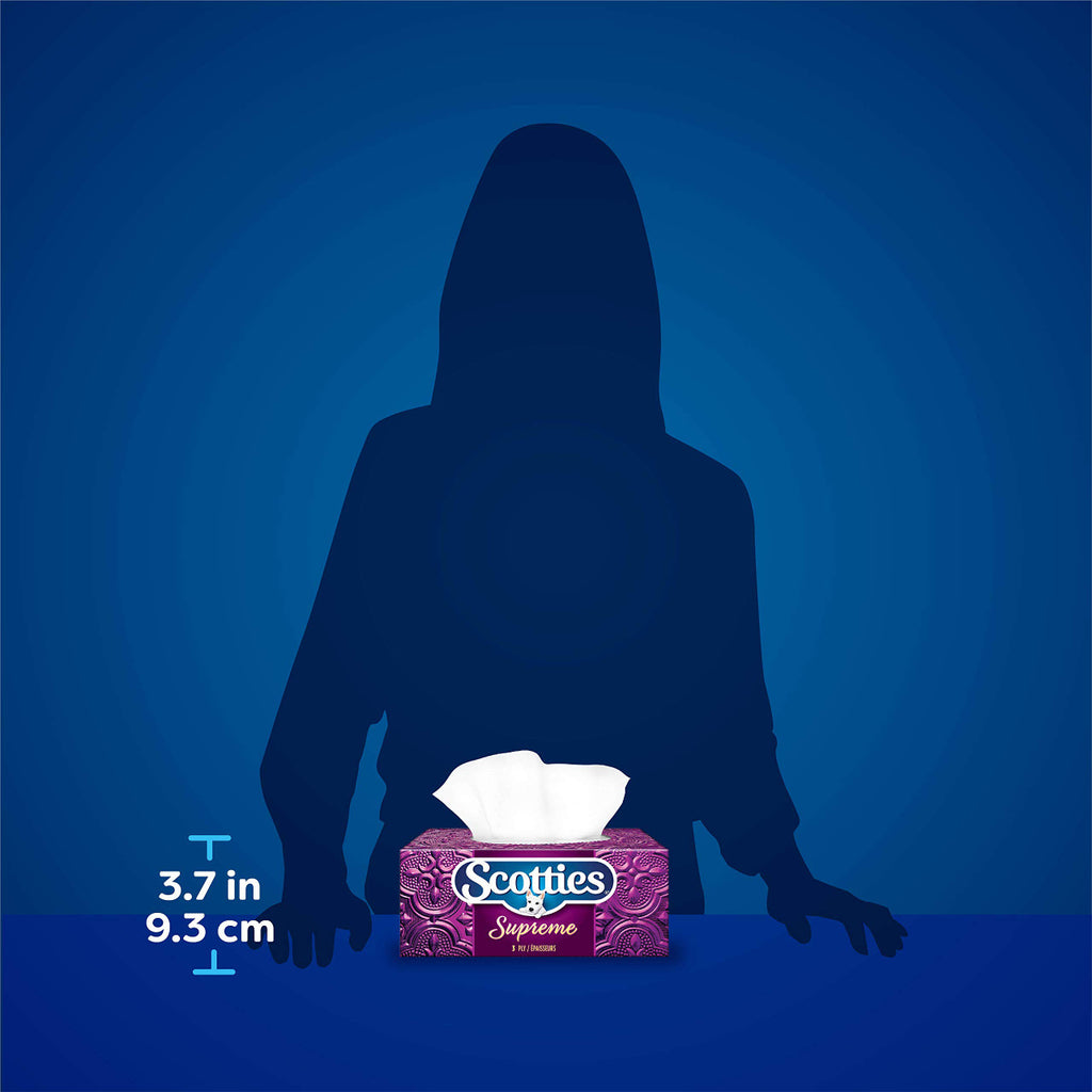 Scotties Supreme Facial Tissue, 3-ply, 88 sheets per box -6pk {Canadian}