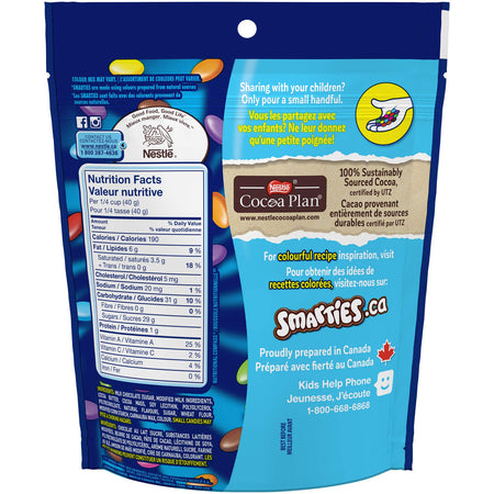 Nestle Smarties  Pop'N Pour Sharing Bag, 400g/14.1 oz., {Imported from Canada}