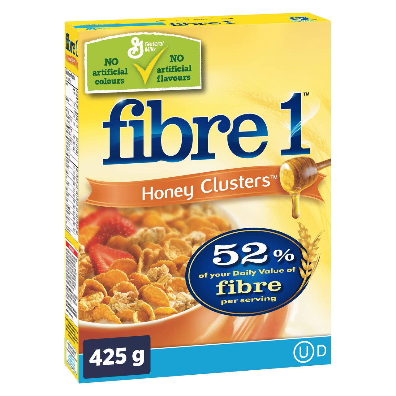 General Mills Fibre 1 Honey Cluster Cereal, 425g/15oz., {Imported from Canada}
