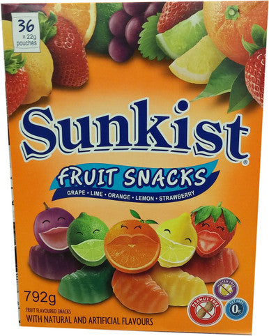 Sunkist Gluten Free Fruit Snacks Assorted Flavor (792g/28 oz)