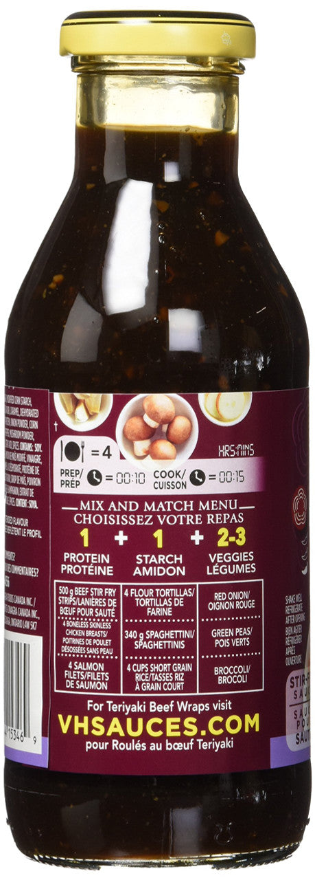 VH Teriyaki Stir-Fry Sauce, 355ml/12oz, 12 Count, {Imported from Canada}