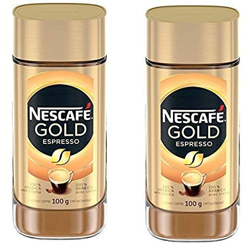 Nescafé 1 Gold Espresso Decaf Instant Coffee, 90 Grams 90g/3.2oz {Imported  from Canada}