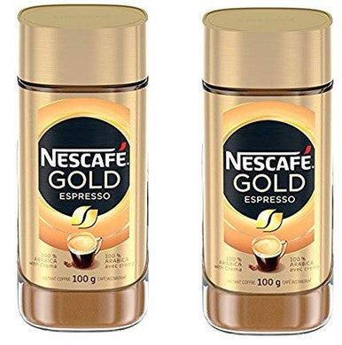 NESCAFE Gold Espresso Instant Coffee, 100g/3.5oz, Jar (2 Pack), {Imported from Canada}