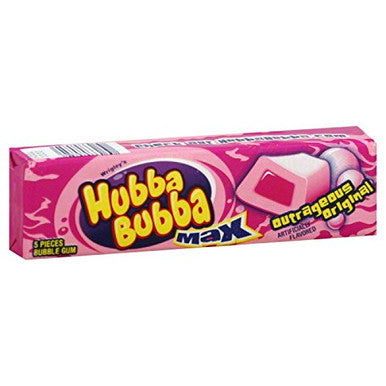 Hubba Bubba Max Outrageous Original, Single Pack (5 Pieces), {Imported from Canada}