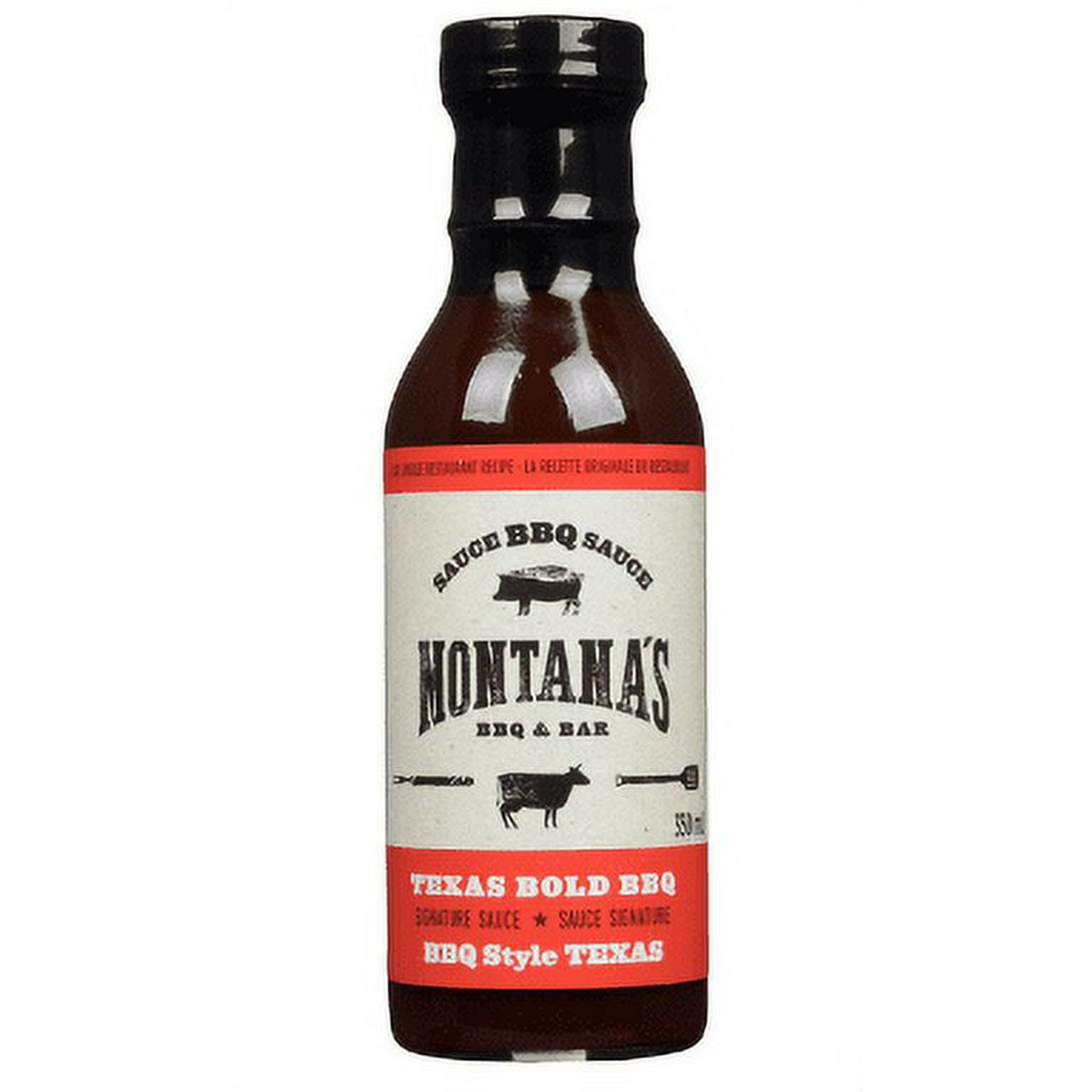 Montana's Texas Bold BBQ Sauce, front of bottle