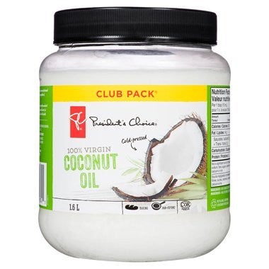 PC 100 percent Virgin Cold-Pressed Coconut Oil 1.6L/3.4 lbs. {Imported from Canada}