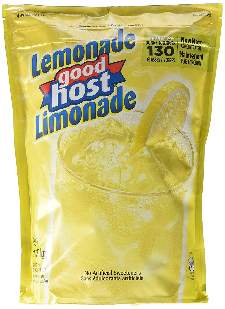 GOOD HOST Lemonade Mix, 1.7kg/3.7 lbs., Pouch {Imported from Canada}