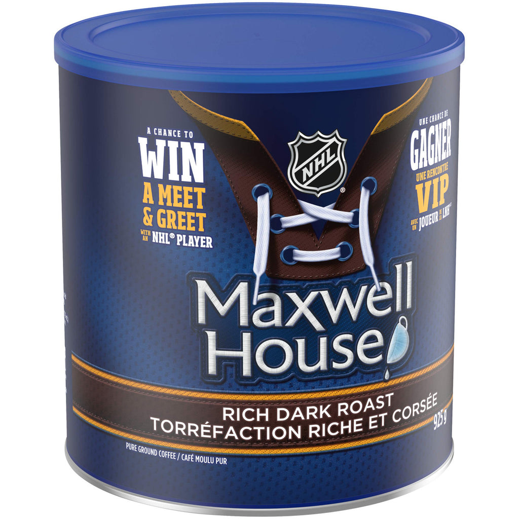 Maxwell House Rich Dark Roast Ground Coffee 925g/32.6oz. (Imported from Canada)