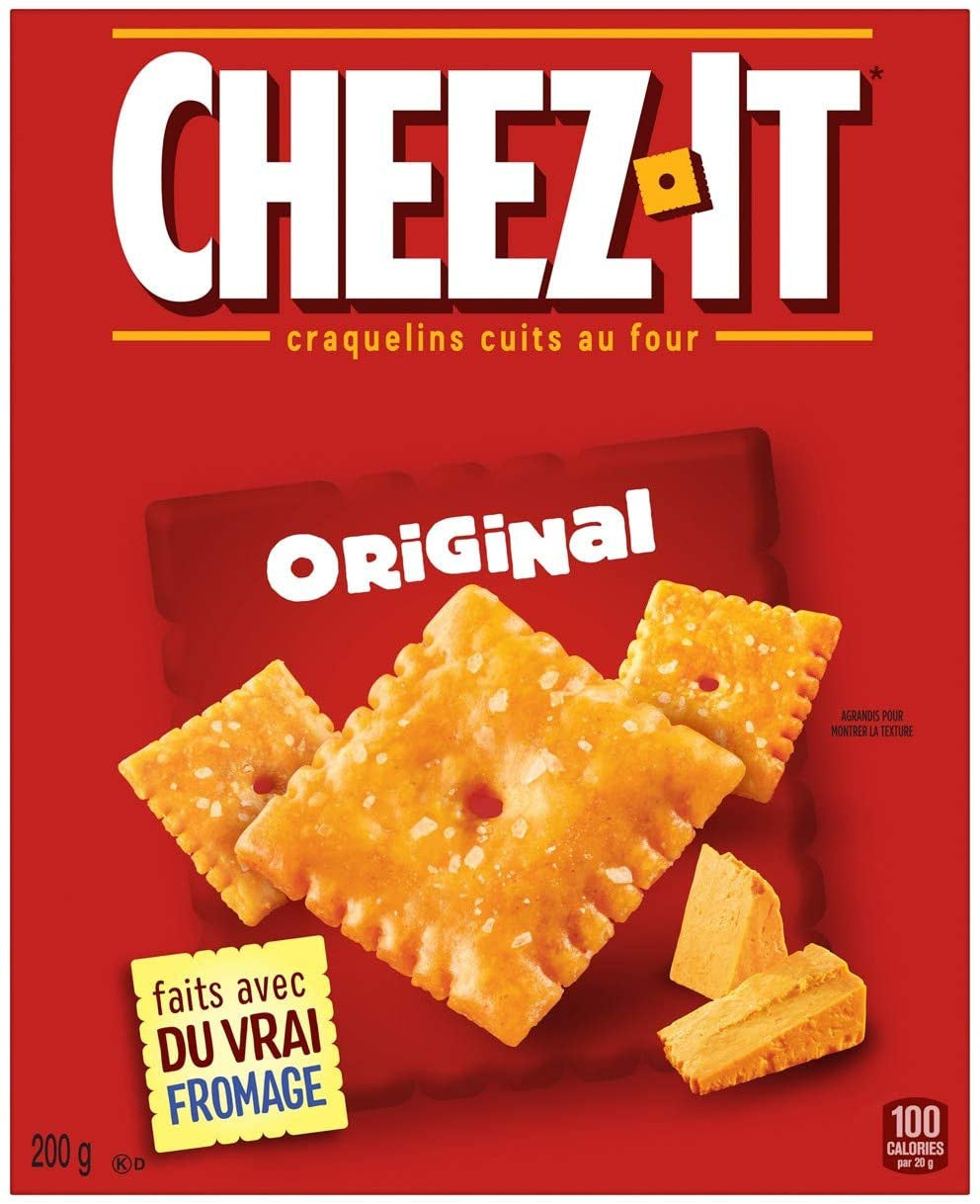 Cheez-It Original Baked Snack Crackers, 200g/7.1 oz., Box, {Imported from Canada}