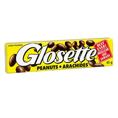 Glosette Chocolate Peanuts 45g Each Pack, (6 Packs) {Imported from Canada}