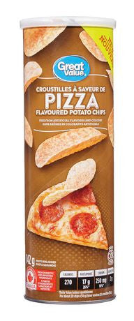 Great Value Pizza Flavoured Potato Chips, 142g/5oz., {Imported from Canada}