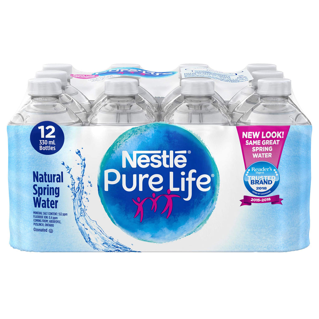 Nestle Pure Life 100% Natural Spring Water 12x330ml {Imported from Canada}