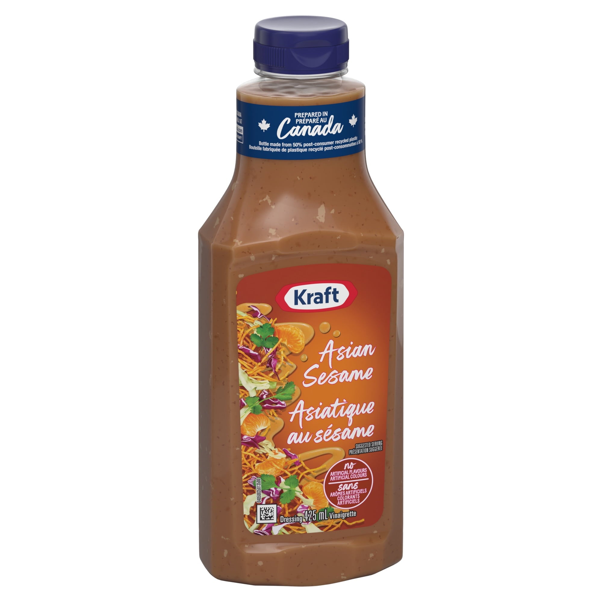 Kraft Asian Sesame Salad Dressing, 425mL/15 fl. oz. - Front Of Bottle