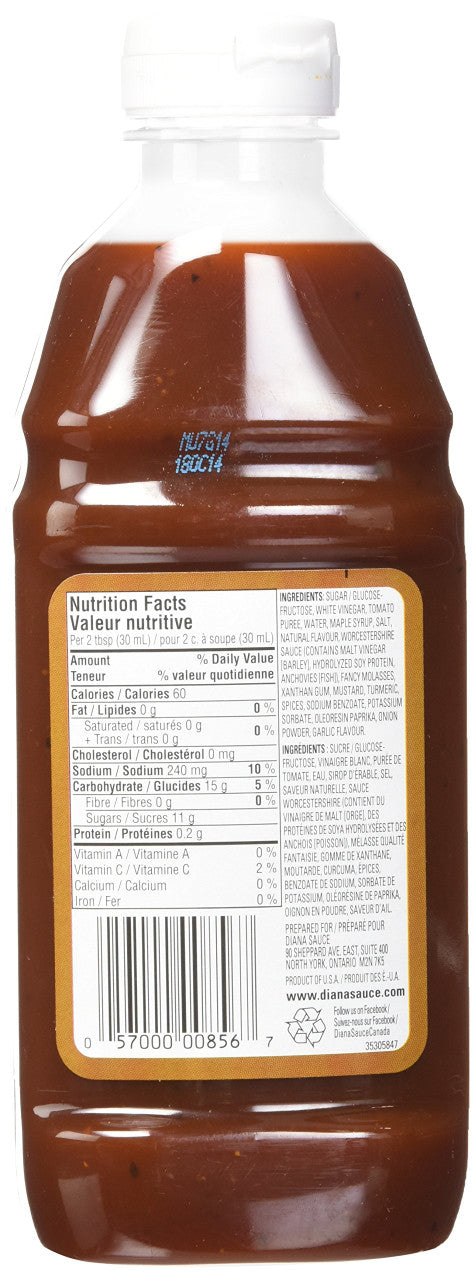DIANA BBQ Sauce, Maple Syrup, 500ml/16.90 floz. {Imported from Canada}