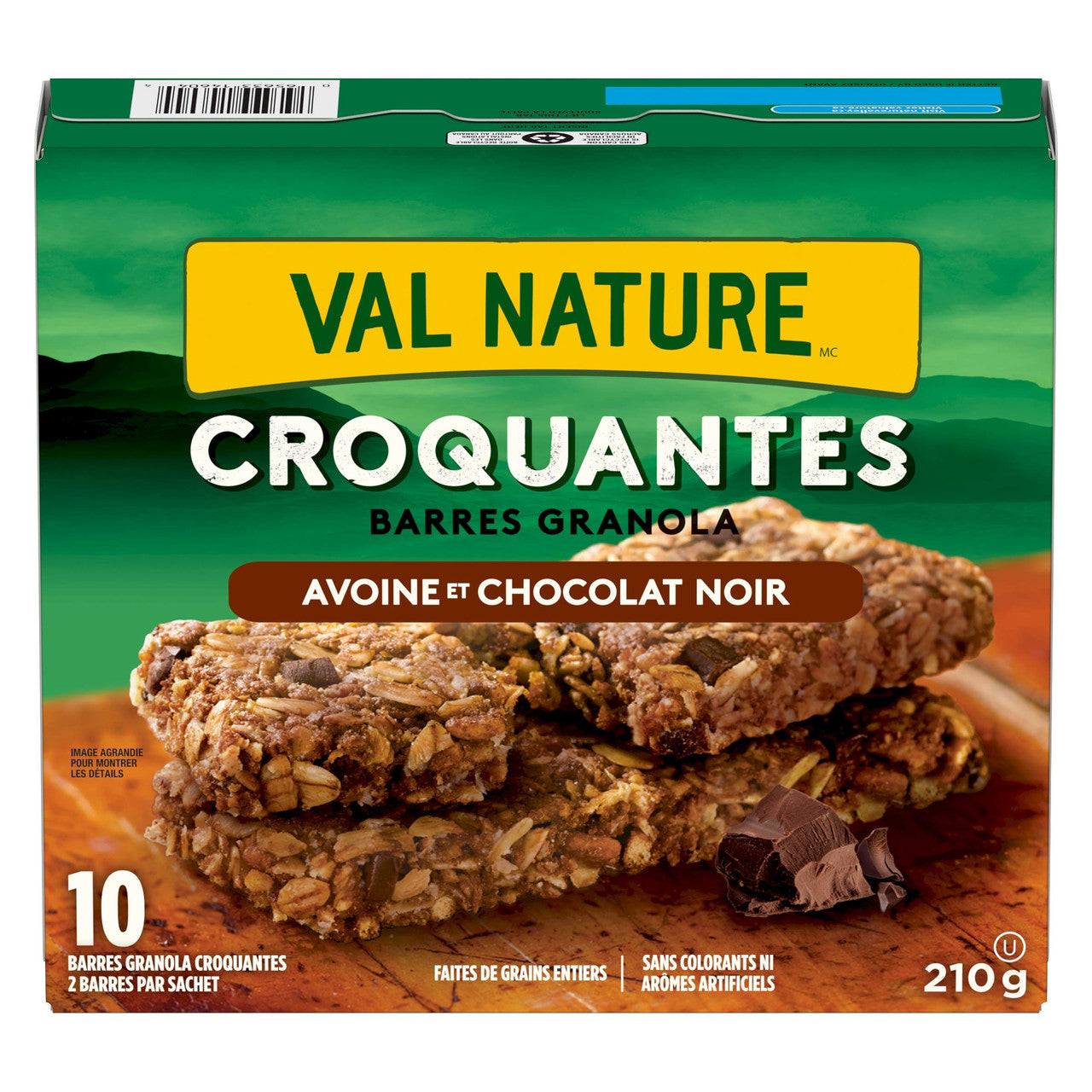 NATURE VALLEY Crunchy Granola Bar Oats and Dark Chocolate (10ct Box), 210g/7.4 oz., {Imported from Canada}