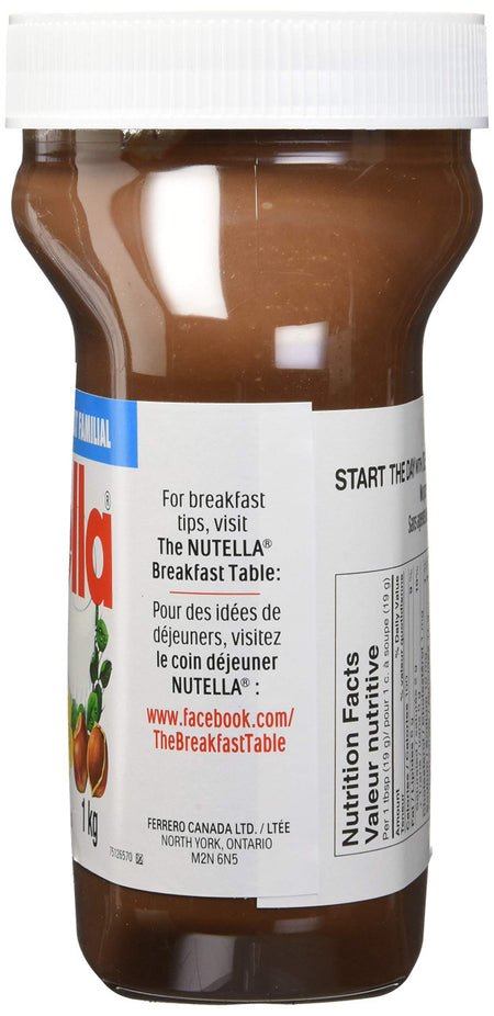 Nutella Hazelnut Chocolate Spread, 1kg/35.3 oz., {Imported from Canada}