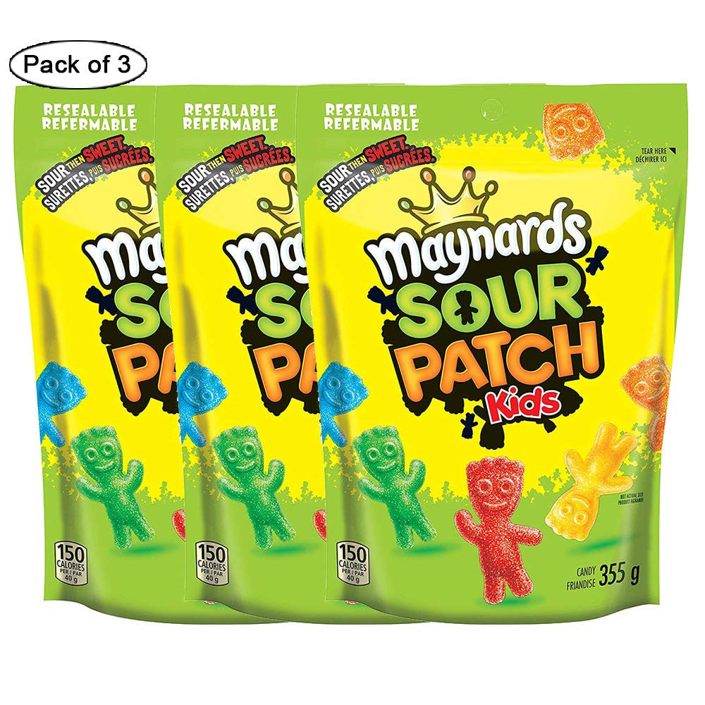 Maynards Gummy Sour Patch Kids , 355g/12.5 oz., (3 Pack) {Imported from Canada}