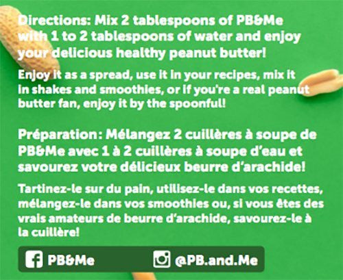 PB&Me Sugar Free Powdered Peanut Butter, 1 lb. {Imported from Canada}