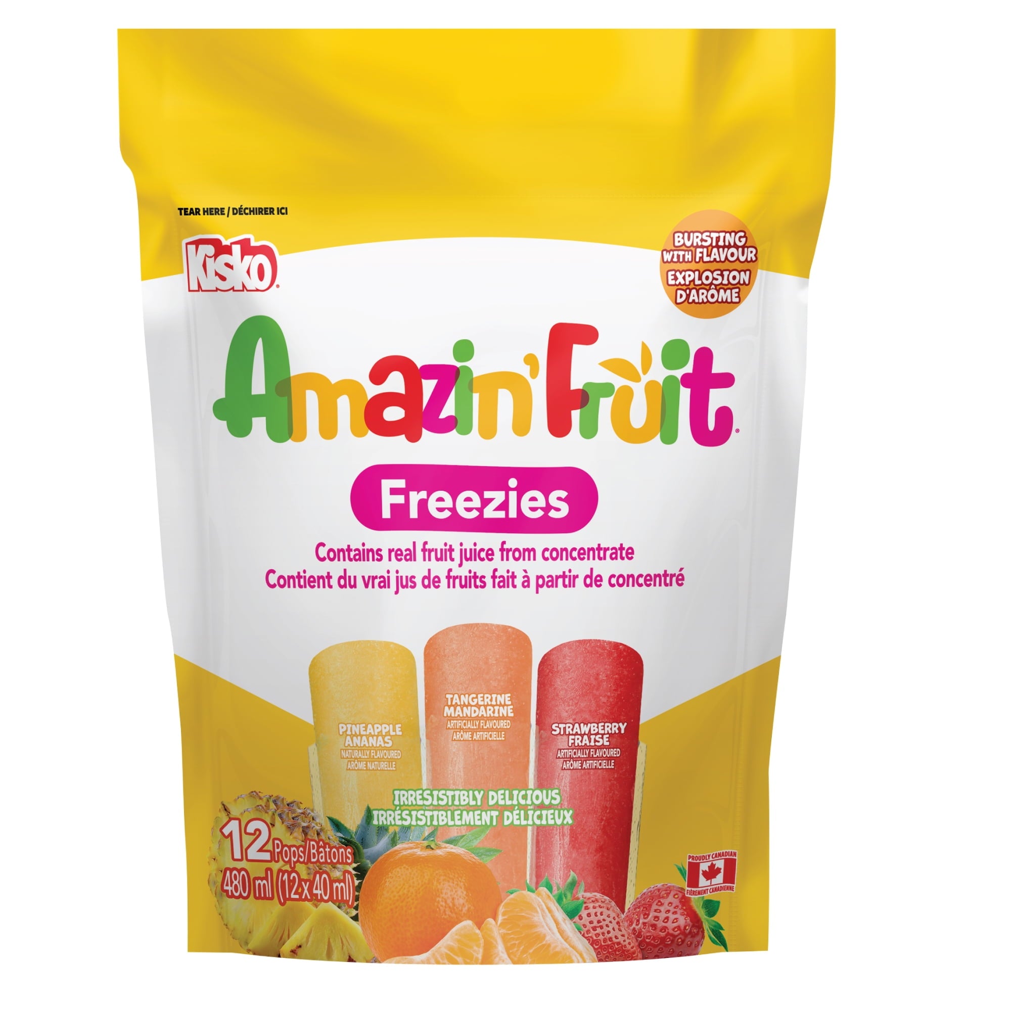 Kisko Fruit Freezies, front of bag