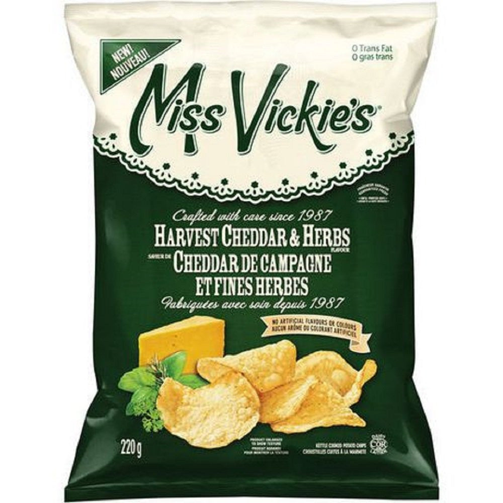 Box of Miss Vickie's Harvest Cheddar and Herbs (40ct x 40g/1.4oz)(Imported from Canada)