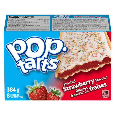 Kellogg's Pop Tarts Toaster Pastries, Frosted Strawberry 8ct, 400g/14.1oz., {Imported from Canada}