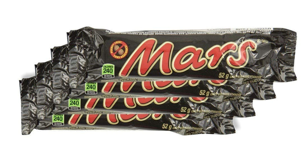 Mars Bar Chocolate 52g/1.8 oz., Pack of 4, {Imported from Canada}