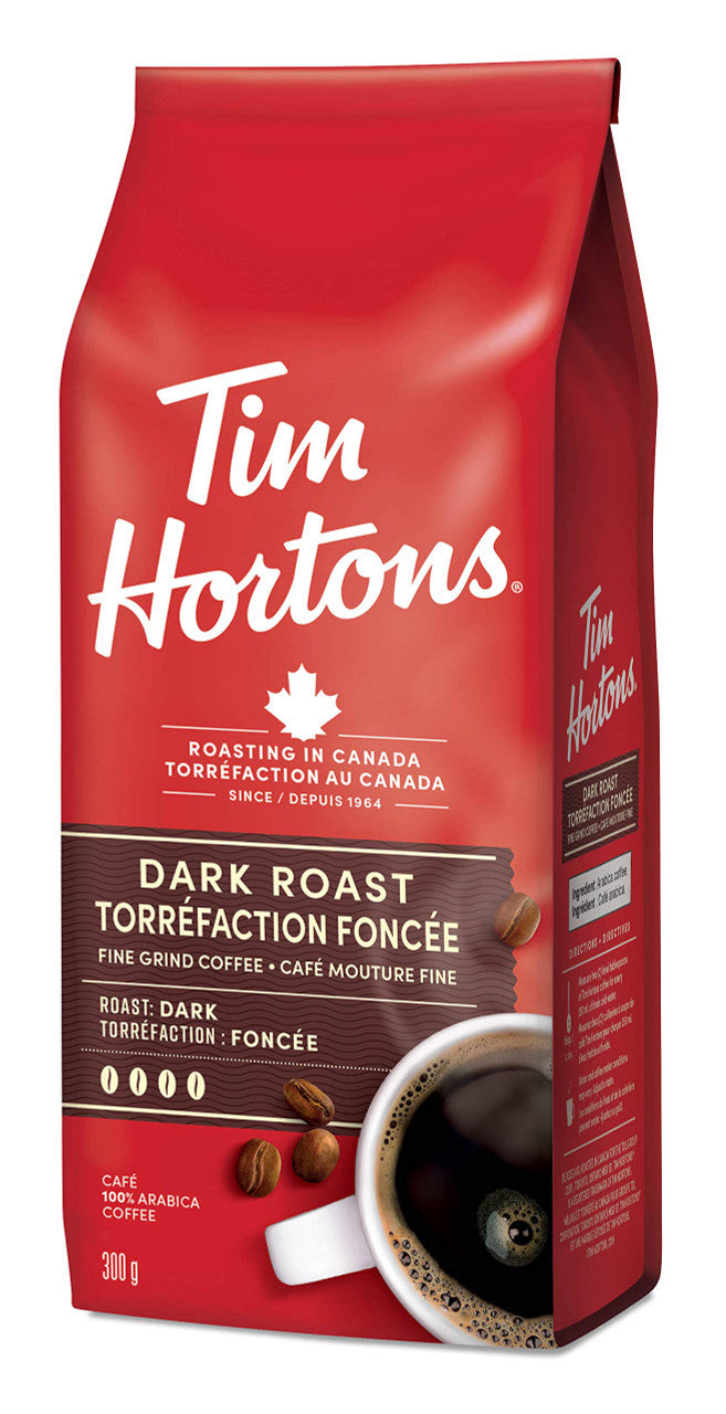 Tim Horton's Dark Roast Coffee, 300g/10.6 oz {Imported from Canada}