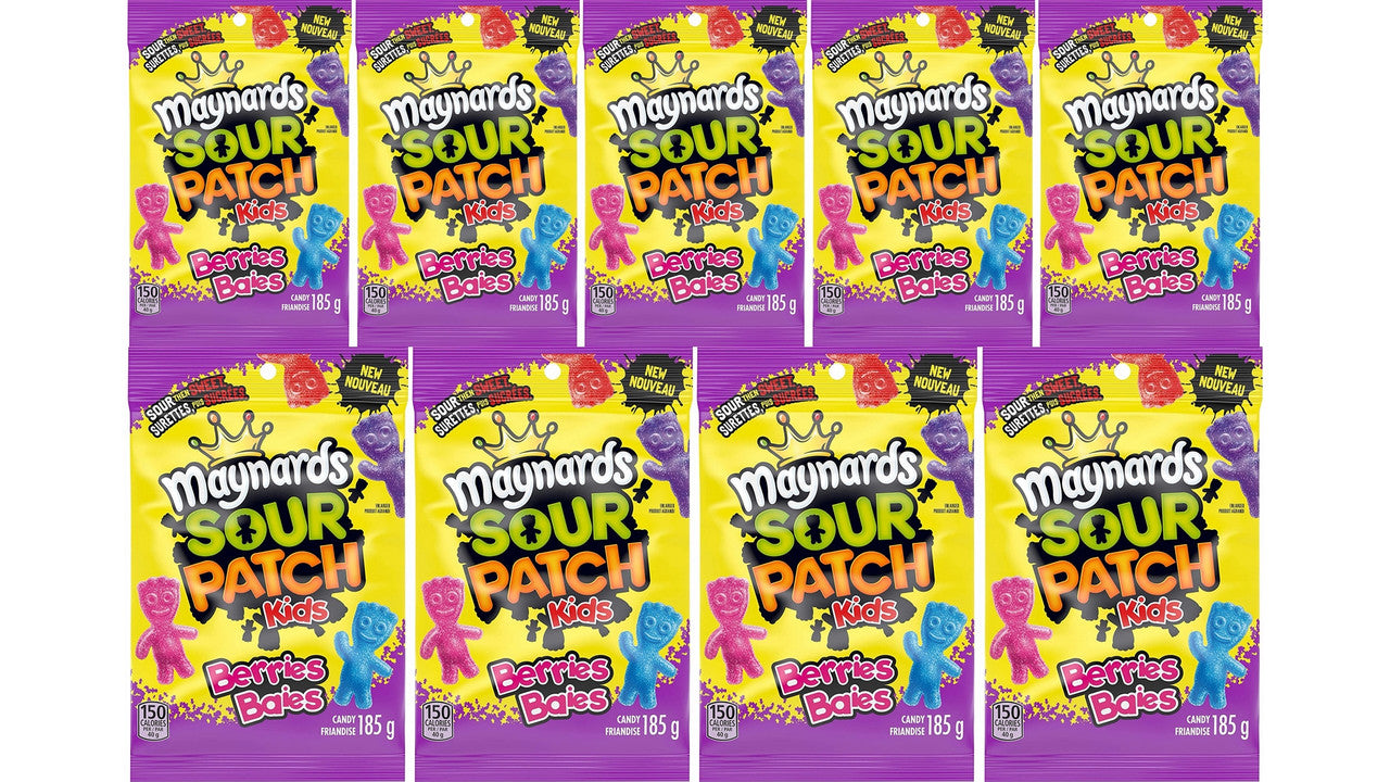 Maynard Candy Maynards Sour Patch Kids, Berries, Candy, 185g/6.5 oz., (9pk)