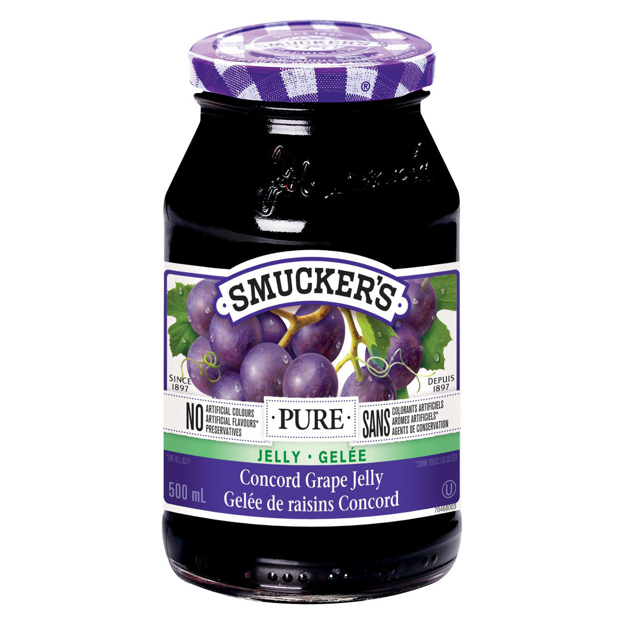Pure Concord Grape Jelly, 500ml/17.5 oz., Jar {Imported from Canada}