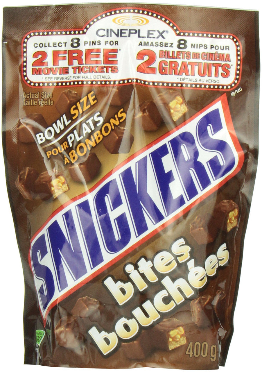 Snickers Bites Bowl Size, 400g/14.1oz., {Imported from Canada}