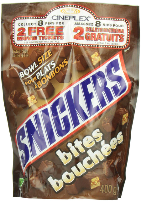 Snickers Bites Bowl Size, 400g/14.1oz., {Imported from Canada}