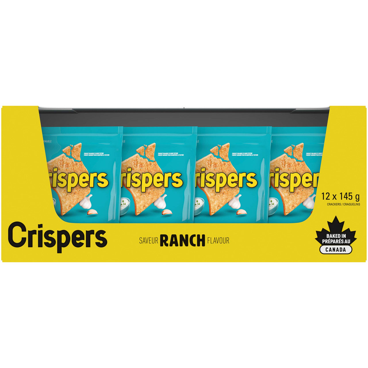 Christie Crispers, Ranch Crackers, 145g/5.1 Ounce, (12 Pack), {Imported from Canada}