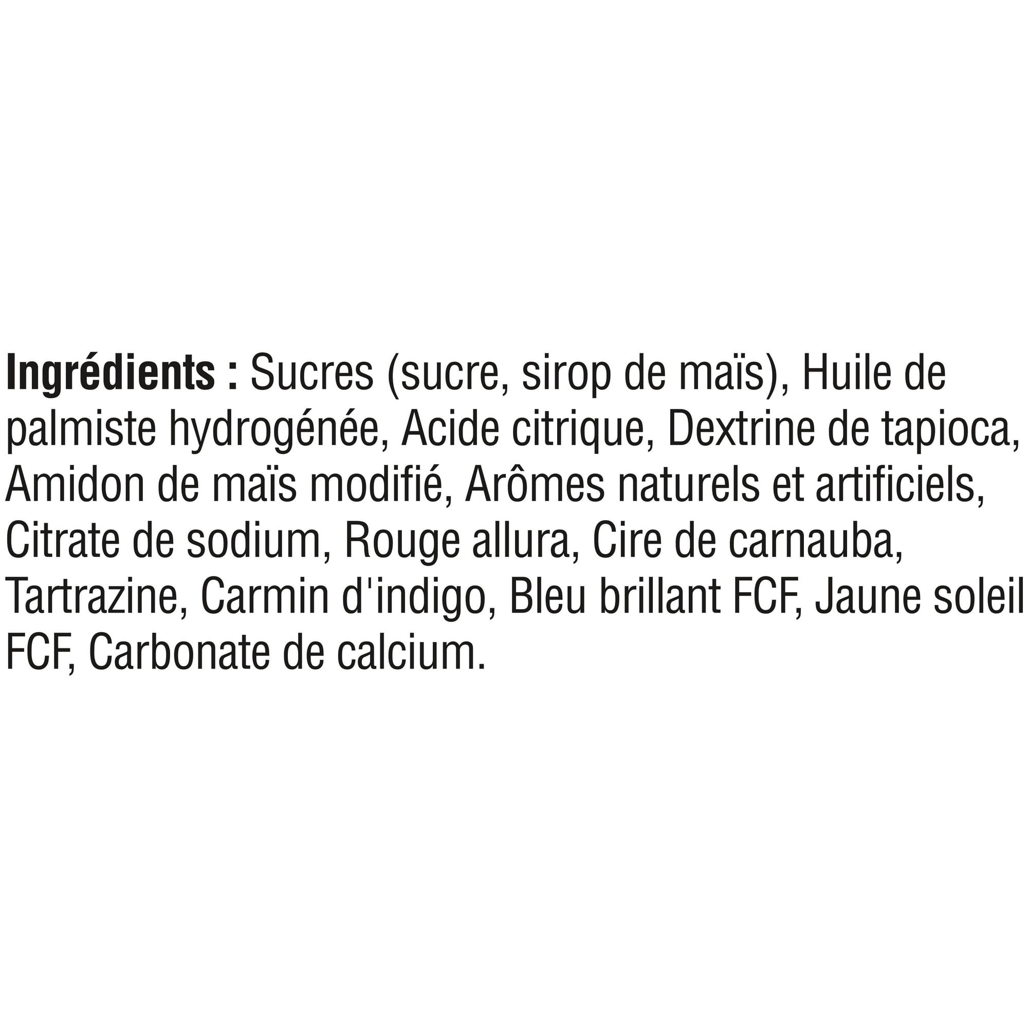 Skittles Berry Bite-Size Candies, 170g/6 oz - Ingredients French