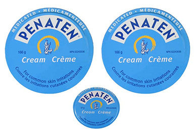 Penaten Cream Convenient Economical 3 Tin Pack, 2 Large 5.9 Ounce Tins And 1 X 0.95 Ounce Diaper Bag / Purse Size Tin (12.75 Ounce Total Content Weight)