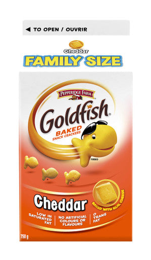 Goldfish Family Size Cheddar Crackers, 750g/26.5 oz, Carton {Imported from Canada}