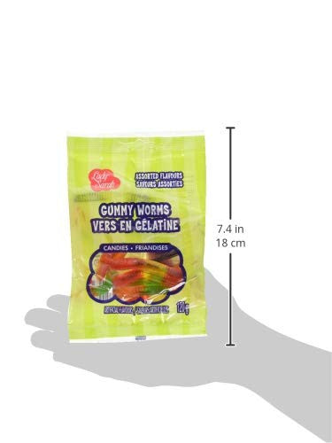 Lady Sarah, Gummy Worms, Assorted Flavours, 150g/5.3oz., {Imported from Canada}