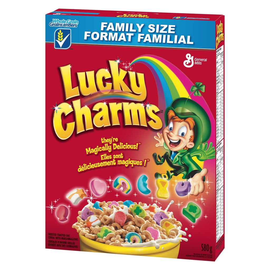 Lucky Charms Breakfast Cereal, 580g/20.45oz {Imported from Canada}