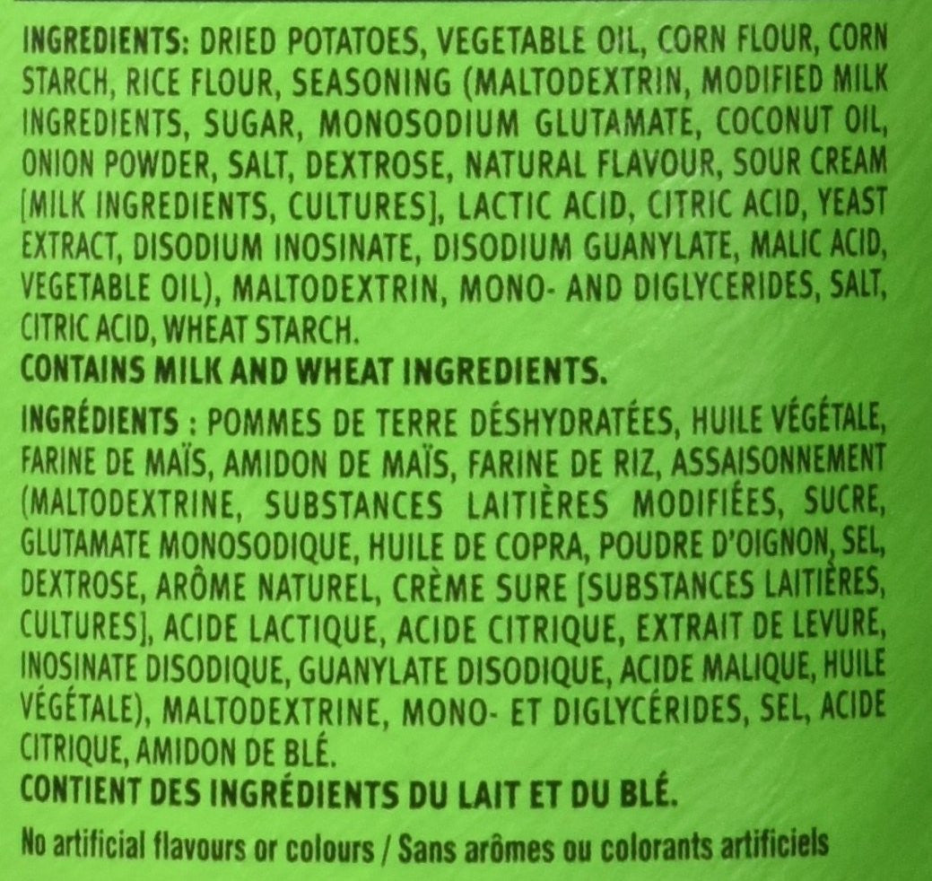 Pringles Sour Cream & Onion Potato Chips 156g/5.5 oz., (Imported from Canada)