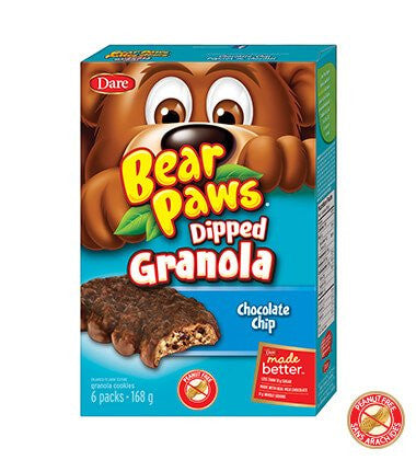 Dare Bear Paws Dipped Chocolate Chip Granola, 168g/5.9oz, {Imported from Canada}