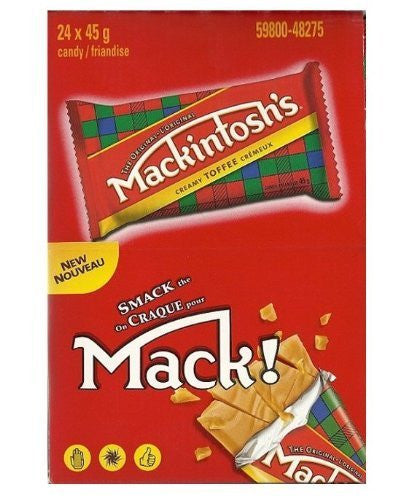 Nestle Mackintosh Toffee Bars  4 Pack of 45 gram Bars {Imported from Canada}